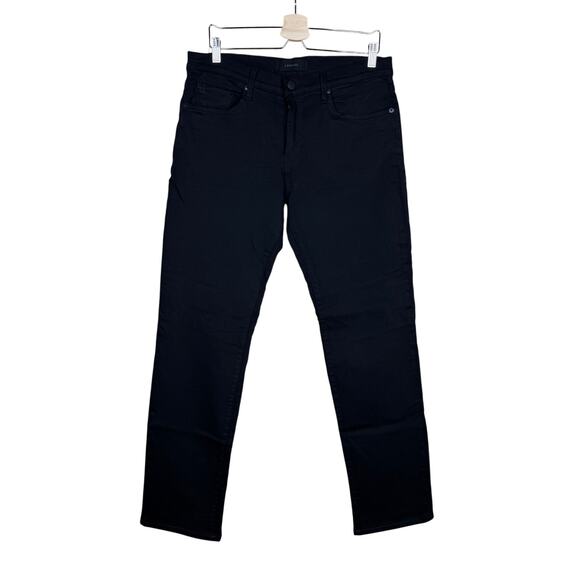 J Brand Kane Black Straight Fit Stretch Jeans Keckley Size 34 X 32